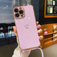 Crossbody iPhone Hülle mit Seil im Herz Muster in pink