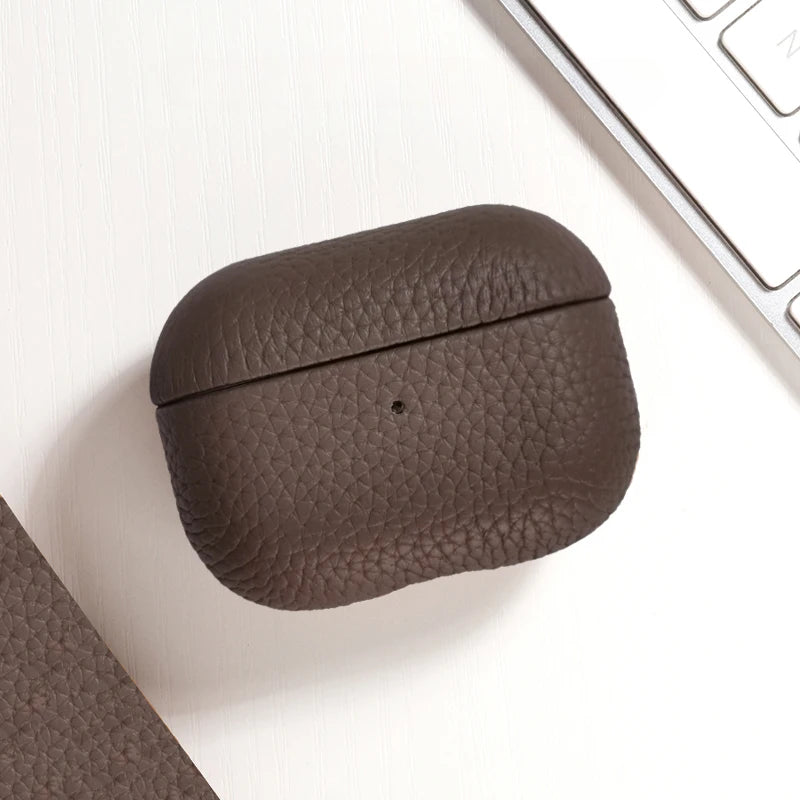 Elegante AirPods Hülle aus Leder in braun