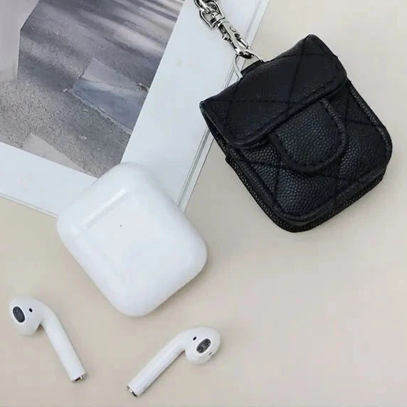 Crossbody AirPods Hülle im Handtaschen Design aus Leder mit Kette