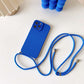 Crossbody iPhone Hülle mit Seil in Farben in blau