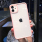 Modische iPhone Hülle durchsichtig in farbigen Rändern in pink