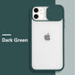 Modische iPhone Hülle durchsichtige in farbigen Rändern mit Kameraschutz in grün