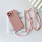 Crossbody iPhone Hülle mit Schnur in Farben in pink