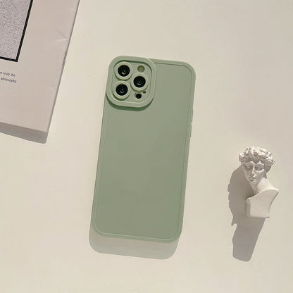 Modische iPhone Hülle aus farbigem Gummi in grün