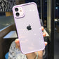 Modische iPhone Hülle durchsichtig in farbigen Rändern in lila