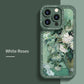 Kunst iPhone Hülle bekannte Kunstwerke White Roses in grün