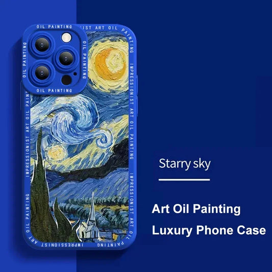 Kunst iPhone Hülle bekannte Kunstwerke Starry sky in blau