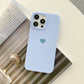 Modische iPhone Hülle mit Herzmuster in blau