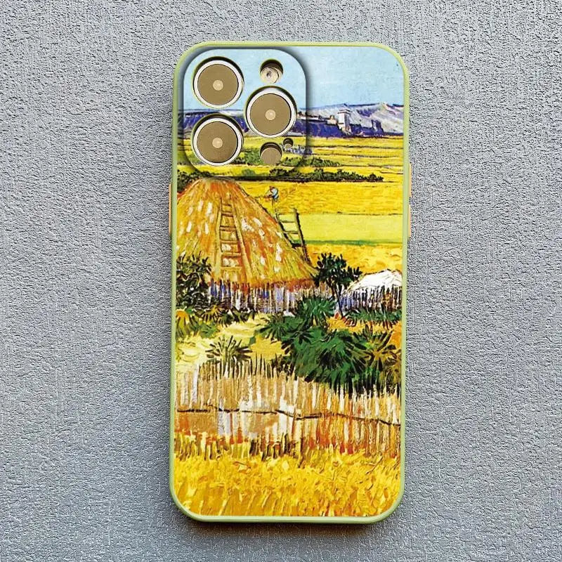 Kunst iPhone Hülle Retro Van Gogh Ölgemälde in gelb
