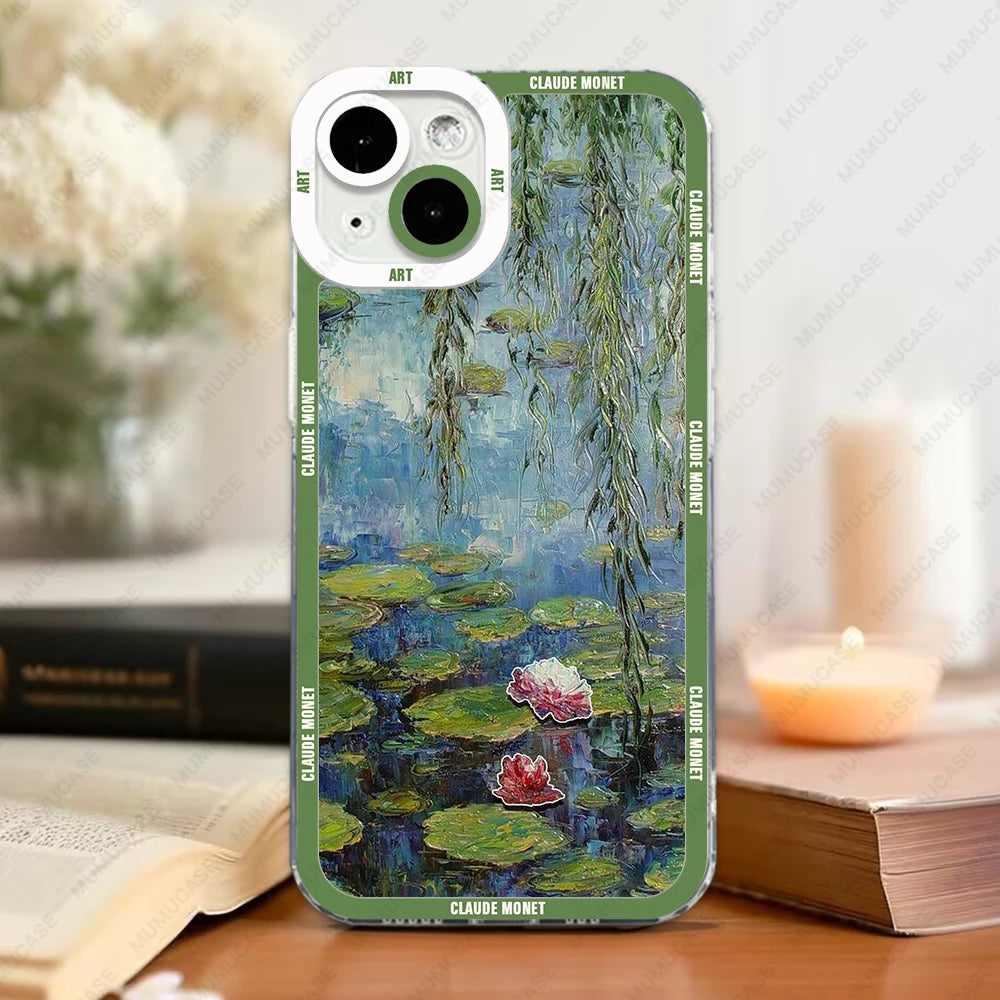 Kunst iPhone Hülle Claude Monet Kunstwerke in grün