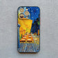 Kunst iPhone Hülle Retro Van Gogh Ölgemälde in dunkelblau