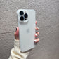 Modische iPhone Hülle in durchsichtigen Farben in weiß