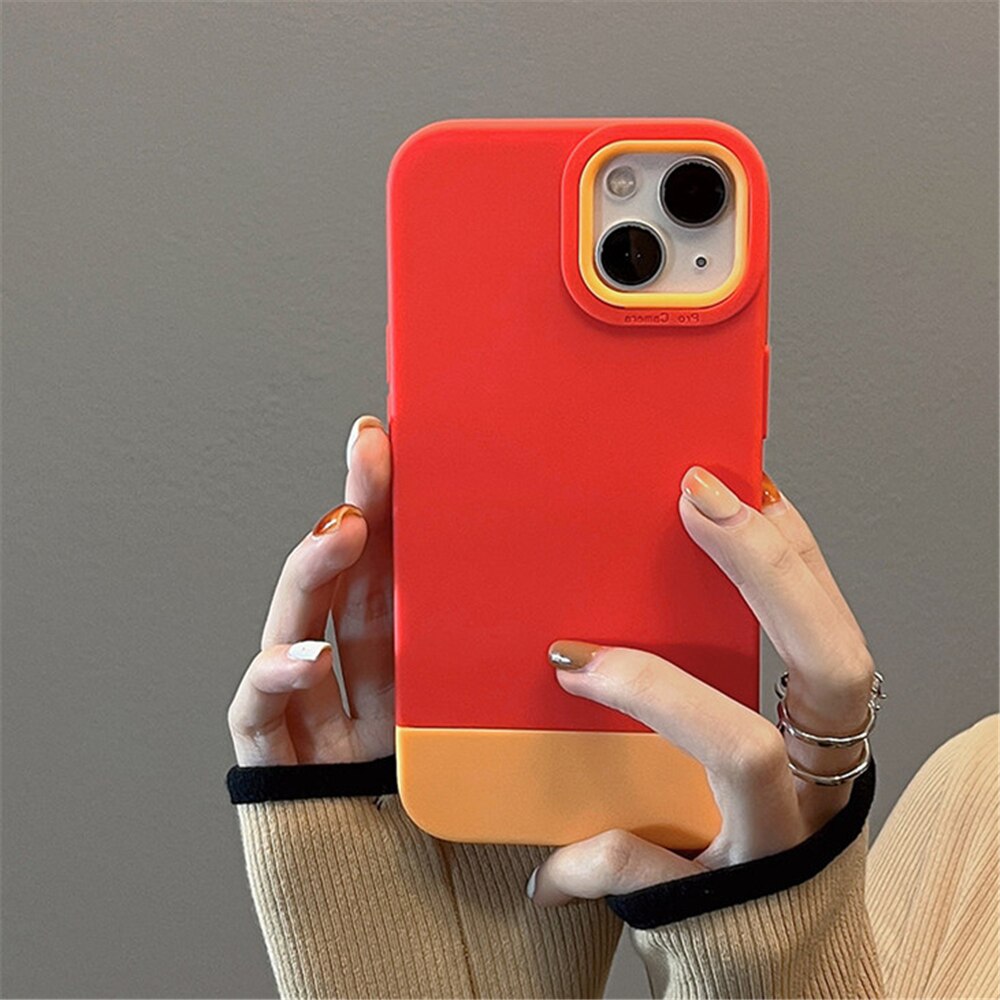 Modische iPhone Hülle mit 2 Farben in rot