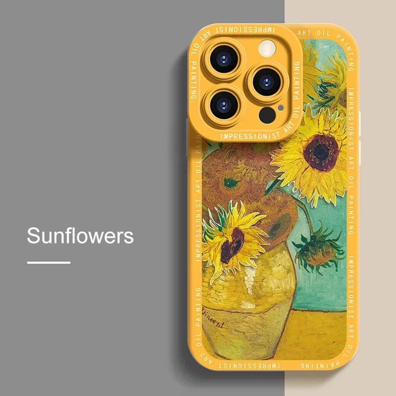 Kunst iPhone Hülle bekannte Kunstwerke Sunflowers in gelb