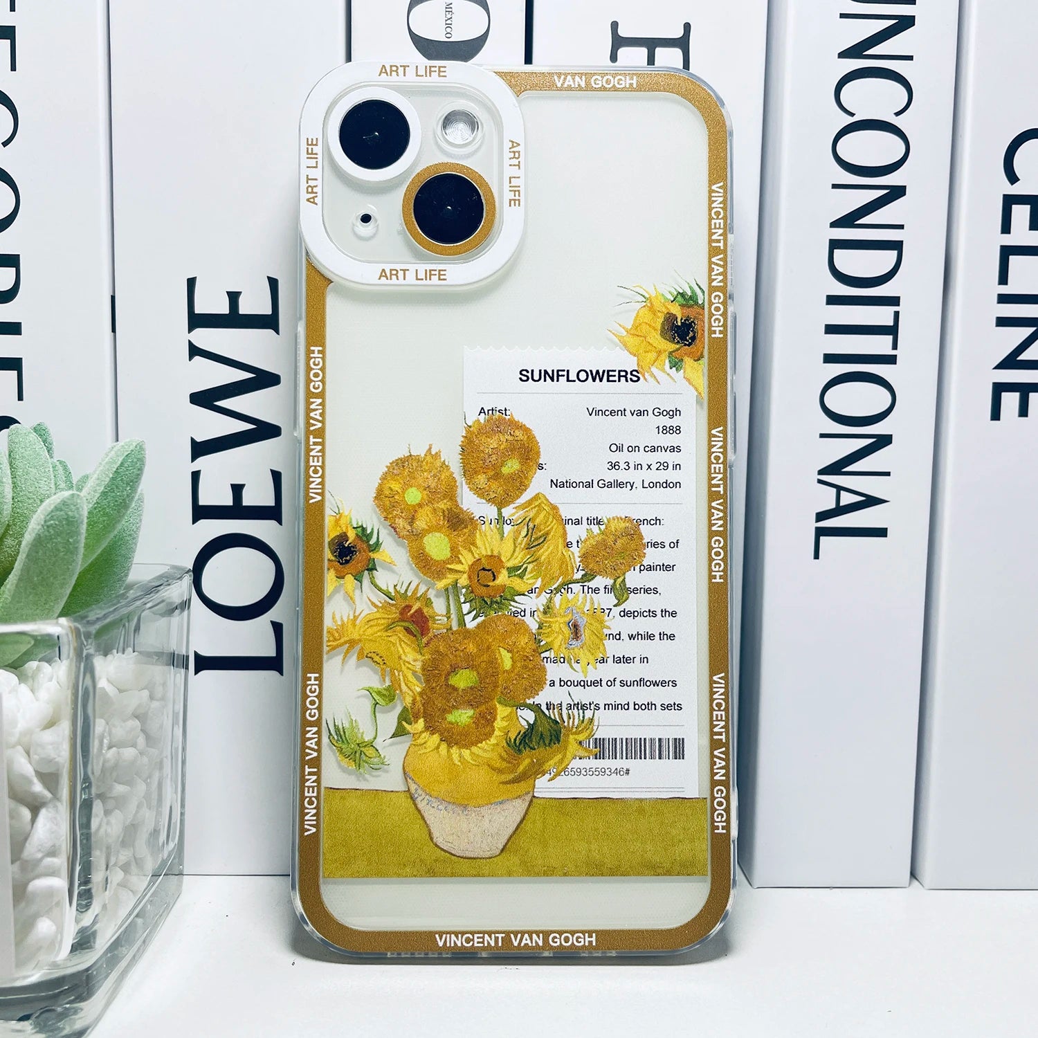 Kunst iPhone Hülle Van Gogh Ölgemälde Sunflowers in gelb 