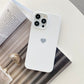 Modische iPhone Hülle mit Herzmuster in weiß
