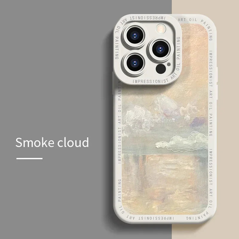 Kunst iPhone Hülle bekannte Kunstwerke Smoke cloud in beige