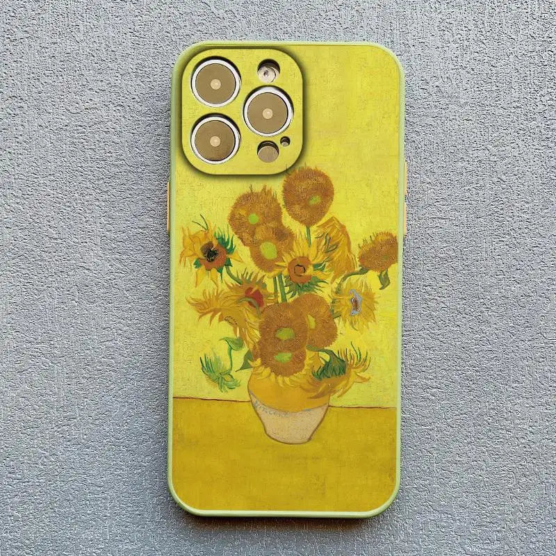 Kunst iPhone Hülle Retro Van Gogh Ölgemälde in gelb