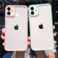 Modische iPhone Hülle durchsichtig in farbigen Rändern