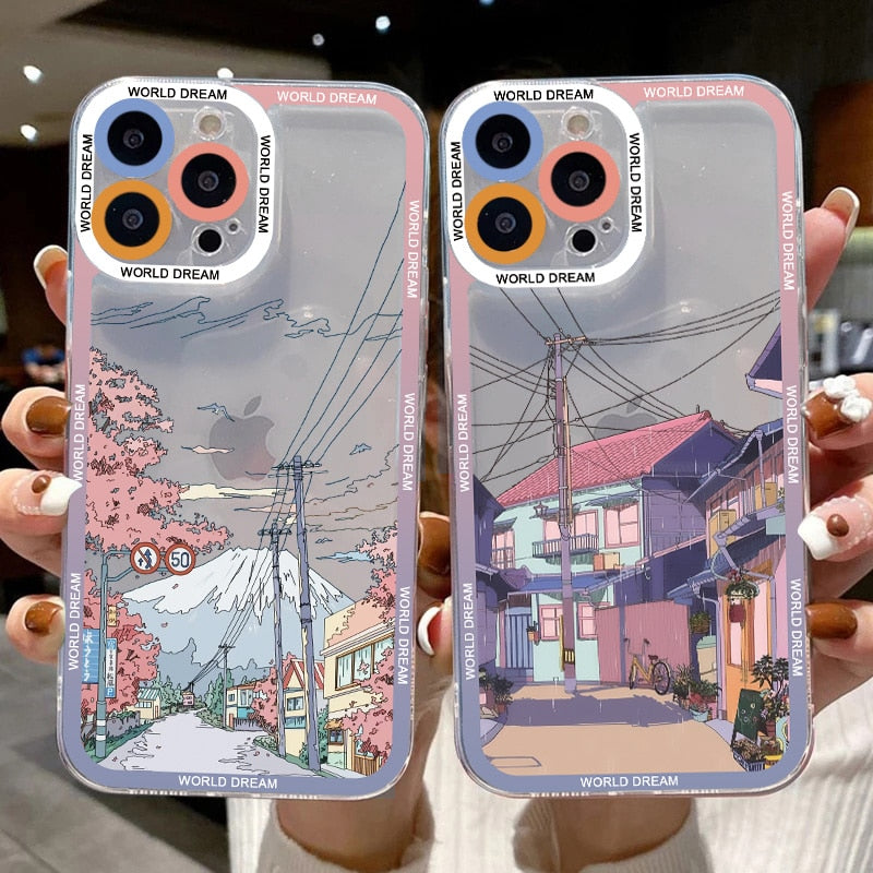 Kunst iPhone Hülle japanische Straßen