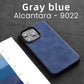 Luxus iPhone Hülle aus Italienischem Alcantara in blau