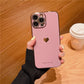 Modische iPhone Hülle mit Herzmuster in pink