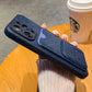 Elegante iPhone Hülle aus Leder Multifunktional mit Kartenfach und Stütze in blau